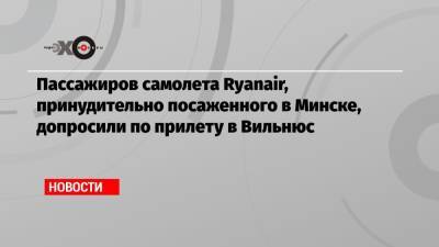 Пассажиров самолета Ryanair, принудительно посаженного в Минске, допросили по прилету в Вильнюс - echo.msk.ru - Румыния - Литва - Вильнюс - Испания - Минск