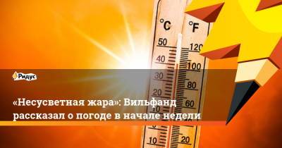 Роман Вильфанд - «Несусветная жара»: Вильфанд рассказал о погоде в начале недели - ridus.ru