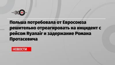 Александр Лукашенко - Шарль Мишель - Матеуш Моравецкий - Роман Протасевич - Польша потребовала от Евросоюза решительно отреагировать на инцидент с рейсом Ryanair и задержание Романа Протасевича - echo.msk.ru - Брюссель