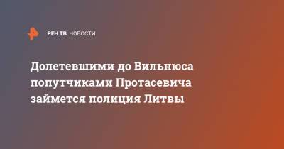 Ингрида Шимоните - Долетевшими до Вильнюса попутчиками Протасевича займется полиция Литвы - ren.tv - Литва - Вильнюс - Минск