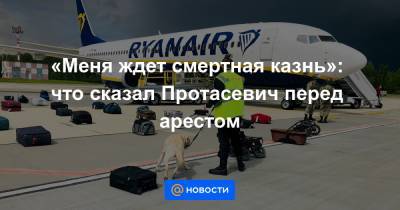 Александр Лукашенко - Роман Протасевич - «Меня ждет смертная казнь»: что сказал Протасевич перед арестом - news.mail.ru - Вильнюс - Минск