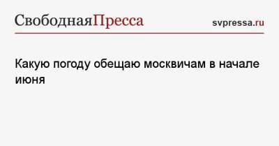 Александр Голубев - Какую погоду обещаю москвичам в начале июня - svpressa.ru - Москва