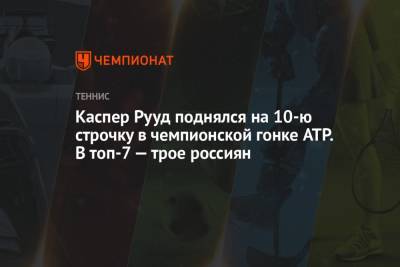 Рафаэль Надаль - Карен Хачанов - Даниил Медведев - Андрей Рублев - Александр Зверев - Каспер Рууд - Маттео Берреттини - Хуберт Хуркач - Аслан Карацев - Каспер Рууд поднялся на 10-ю строчку в чемпионской гонке ATP. В топ-7 — трое россиян - championat.com - Норвегия - Испания - Сербия - Греция - Циципас