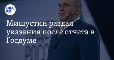 Михаил Мишустин - Мишустин раздал указания после отчета в Госдуме. Список - ura.news
