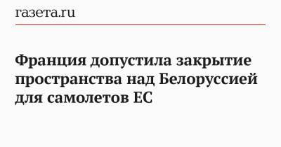 Роман Протасевич - Клеман Бон - Франция допустила закрытие пространства над Белоруссией для самолетов ЕС - gazeta.ru - Минск