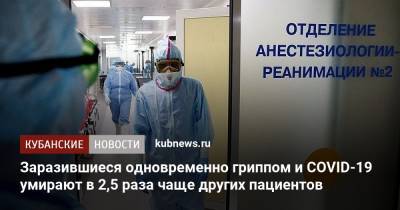 Дмитрий Лиознов - Заразившиеся одновременно гриппом и COVID-19 умирают в 2,5 раза чаще других пациентов - kubnews.ru