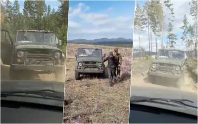 «Черные лесорубы» уходили от погони на уазике задним ходом - zr.ru - респ.Бурятия - район Тарбагатайский