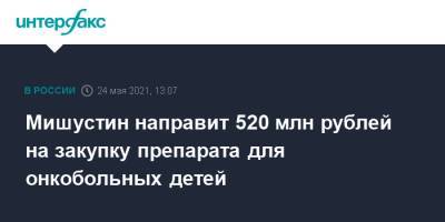 Михаил Мишустин - Мишустин направит 520 млн рублей на закупку препарата для онкобольных детей - interfax.ru - Москва