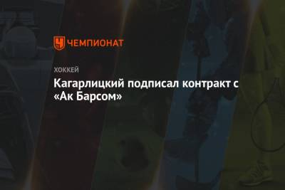 Дмитрий Кагарлицкий - Кагарлицкий подписал контракт с «Ак Барсом» - championat.com - Москва