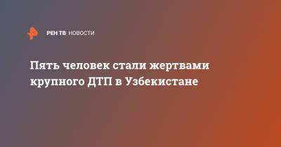 Пять человек стали жертвами крупного ДТП в Узбекистане - ren.tv - Узбекистан - Ташкент