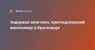 Задержан мужчина, преследовавший школьницу в Краснодаре - ren.tv - Краснодар