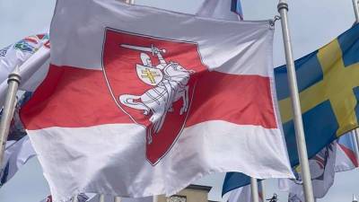 В Риге вывесили оппозиционный флаг Белоруссии вместо государственного - 5-tv.ru - Белоруссия - Вильнюс - Рига - Минск - Латвия