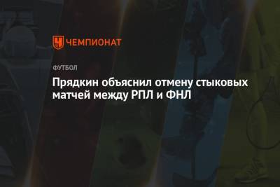 Сергей Прядкин - Прядкин объяснил отмену стыковых матчей между РПЛ и ФНЛ - championat.com