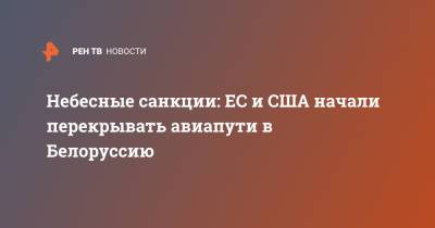 Сергей Лавров - Небесные санкции: ЕС и США начали перекрывать авиапути в Белоруссию - ren.tv - США - Литва - Вильнюс - Минск
