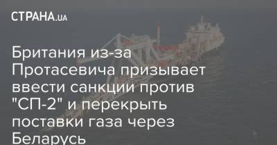 Доминик Рааб - Томас Тугендхат - Британия из-за Протасевича призывает ввести санкции против "СП-2" и перекрыть поставки газа через Беларусь - strana.ua - Англия - Минск