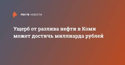 Ущерб от разлива нефти в Коми может достичь миллиарда рублей - ren.tv - респ. Коми