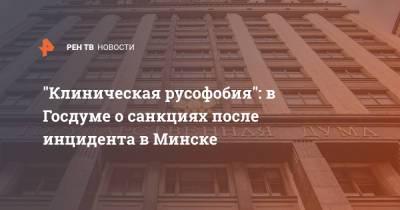 Олег Морозов - "Клиническая русофобия": в Госдуме о санкциях после инцидента в Минске - ren.tv - Россия - Минск