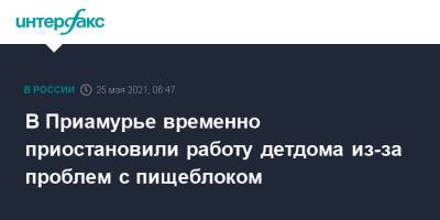 В Приамурье временно приостановили работу детдома из-за проблем с пищеблоком - interfax.ru - Москва - Амурская обл. - Белогорск - Благовещенск