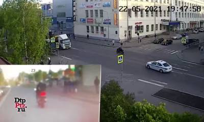 Появилось видео полицейской погони за лихачом-мотоциклистом в Петрозаводске - gubdaily.ru - Петрозаводск