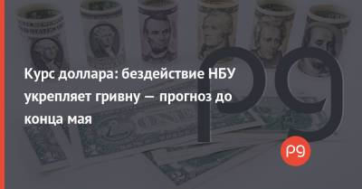 Курс доллара: бездействие НБУ укрепляет гривну — прогноз до конца мая - thepage.ua