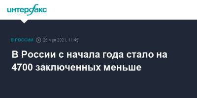 Вячеслав Лебедев - В России с начала года стало на 4700 заключенных меньше - interfax.ru - Москва