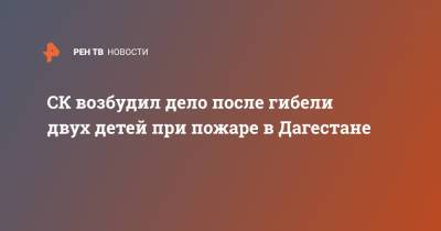 СК возбудил дело после гибели двух детей при пожаре в Дагестане - ren.tv - респ. Дагестан