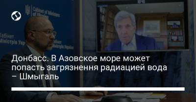 Джон Керри - Денис Шмыгаль - Донбасс. В Азовское море может попасть загрязнення радиацией вода – Шмыгаль - liga.net