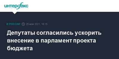 Владимир Путин - Михаил Мишустин - Депутаты согласились ускорить внесение в парламент проекта бюджета - interfax.ru - Москва