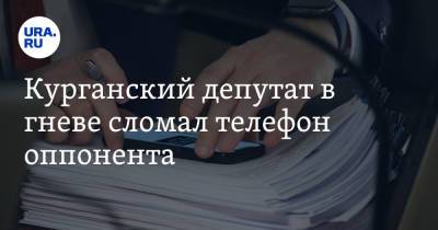 Курганский депутат в гневе сломал телефон оппонента. Видео - ura.news - Курганская обл. - Шадринск