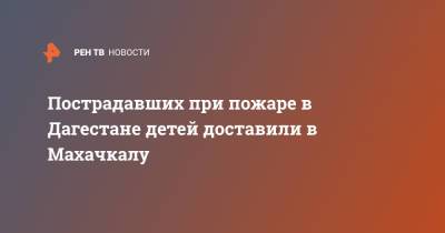 Пострадавших при пожаре в Дагестане детей доставили в Махачкалу - ren.tv - Махачкала - респ. Дагестан