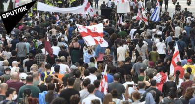 Протесты в Грузии: противники Намахвани ГЭС заняли центр Тбилиси - видео - sputnik-georgia.ru - Грузия - Тбилиси