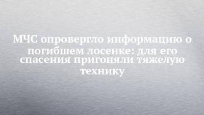 МЧС опровергло информацию о погибшем лосенке: для его спасения пригоняли тяжелую технику - chelny-izvest.ru - Набережные Челны - Камаз