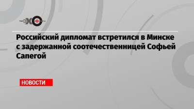 Валерий Карбалевич - Софья Сапега - Российский дипломат встретился в Минске с задержанной соотечественницей Софьей Сапегой - echo.msk.ru - Вильнюс - Минск