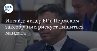 Инсайд: лидер ЕР в Пермском заксобрании рискует лишиться мандата - ura.news - Пермь - Пермский край