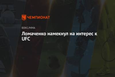 Василий Ломаченко - Ломаченко намекнул на интерес к UFC - championat.com