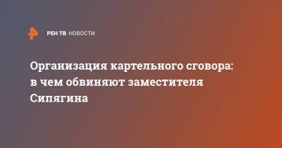 Организация картельного сговора: в чем обвиняют заместителя Сипягина - ren.tv - Владимирская обл.