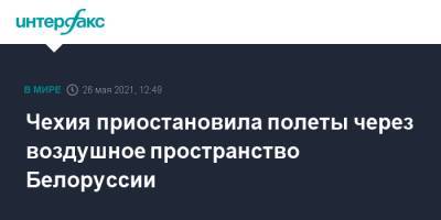 Карел Гавличек - Чехия приостановила полеты через воздушное пространство Белоруссии - interfax.ru - Москва - Англия - Белоруссия - Швеция - Литва - Вильнюс - Чехия - Минск - Латвия