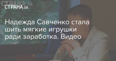 Надежда Савченко - Надежда Савченко стала шить мягкие игрушки ради заработка. Видео - strana.ua - Португалия