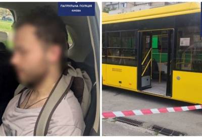 В Киеве в троллейбус бросили «коктейль Молотова», есть пострадавшие (ВИДЕО) - lenta.ua - Киев