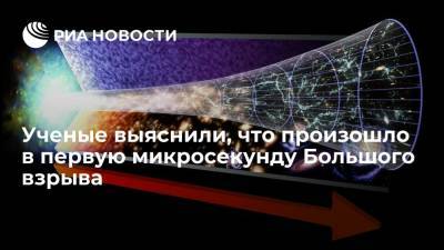 Ученые выяснили, что произошло в первую микросекунду Большого взрыва - ria.ru - Москва
