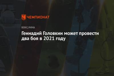 Геннадий Головкин - Геннадий Головкин может провести два боя в 2021 году - championat.com