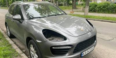 Блогер - Блогер Александр Барабошко лишился фар своего Porschе, фото - ТЕЛЕГРАФ - telegraf.com.ua