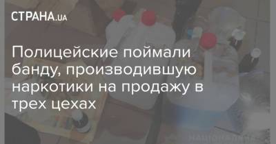 Полицейские поймали банду, производившую наркотики на продажу в трех цехах - strana.ua - Киев