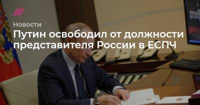 Игорь Краснов - Путин освободил от должности представителя России в ЕСПЧ - tvrain.ru