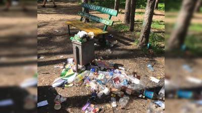 Воронежцы пожаловались на бездействие коммунальщиков по вывозу мусора из парка - vestivrn.ru - Воронеж