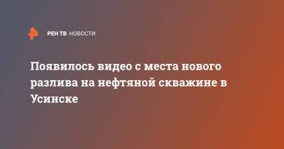 Появилось видео с места нового разлива на нефтяной скважине в Усинске - ren.tv - респ. Коми - Усинск