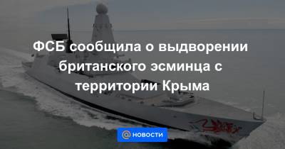 Александр Фомин - ФСБ сообщила о выдворении британского эсминца с территории Крыма - news.mail.ru - Крым - Англия