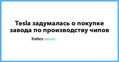 Илон Маск - Илон Маск - Tesla задумалась о покупке завода по производству чипов - forbes.ru - Южная Корея - Тайвань