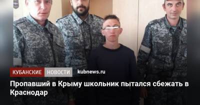 Пропавший в Крыму школьник пытался сбежать в Краснодар - kubnews.ru - Крым - Краснодарский край - Краснодар