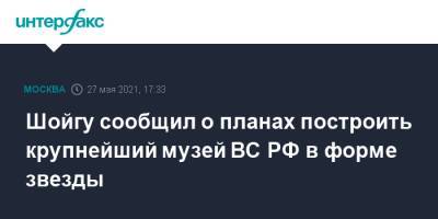 Сергей Шойгу - Владимир Путин - Шойгу сообщил о планах построить крупнейший музей ВС РФ в форме звезды - interfax.ru - Москва - Московская обл. - Московская область